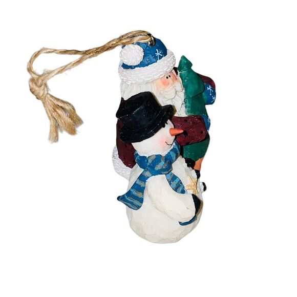 10/$25🦋 NWT Santa's Workshop Santa & Frosty Ornament - Picture 4 of 11